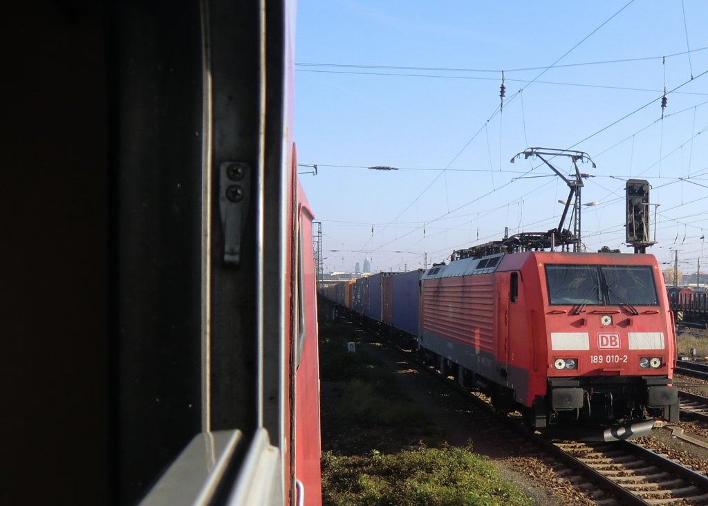 Die 189 010 in Dresden am 29.10.2011