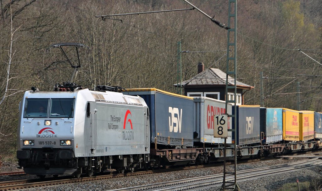 Die TX 185 537 in Vollmerz am 4.4.2012!