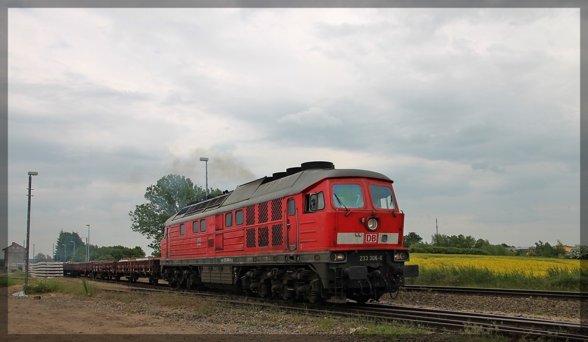 233 306 bei der Ausfahrt aus Möllenhagen in Richtung Waren an der Müritz am 28.05.2015