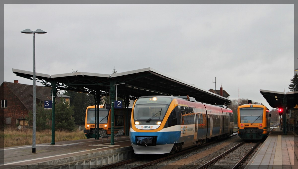 643 362 der PEG/ODEG in Parchim am 11.12.2014
