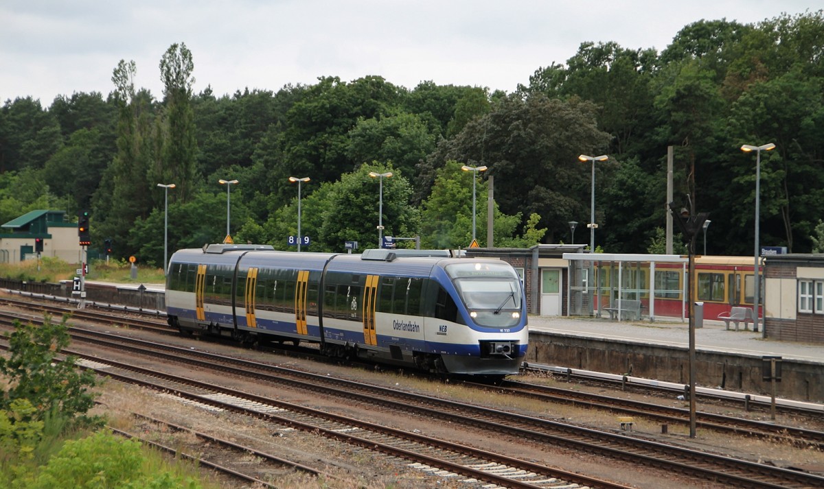 VT 737 der NEB in Strausberg am 19.6.2014!