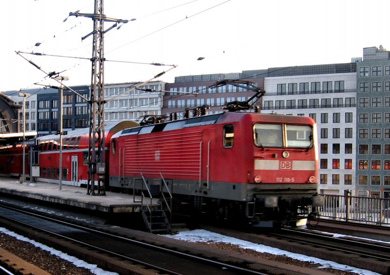 BR 112 im Winterbetrieb, Berlin 2005
