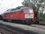 232 201 (noch mit Spuren aus ihrer Holland-Zeit) im Sommer 2011 beim Rangieren in Grimmen.