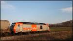 246 001 der HVLE im Hafen von Vierow am 17.03.2015