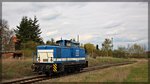 345 203 (Werklok 4) des Durtrack Werkes Möllenhagen in Möllenhagen bei Rangierarbeiten am 18.04.2016
