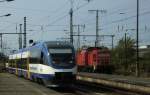 Der OLA VT 0010 am 3.9.2011 in Neubrandenburg, im Hintergrund die 298 306.