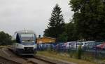 VT 643.20  der NEB bei der Einfahrt in den Bahnhof Basdorf am 19.6.2014.