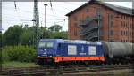 185 419 von Raildox kurz vor der Abfahrt in Richtung Neustrelitz (Berlin-) in Neubrandenburg am 23.05.2015